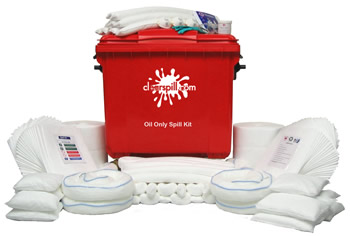 Clear Spill Heavy Duty Wheeled Oil Spill Kit - 491 Litre
